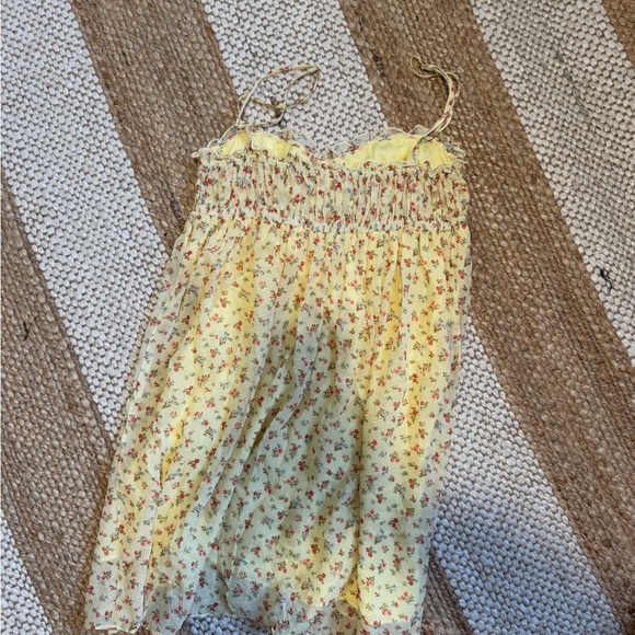 RUMORED Floral Yellow Spaghetti Strap Dress - Picture 3 of 3